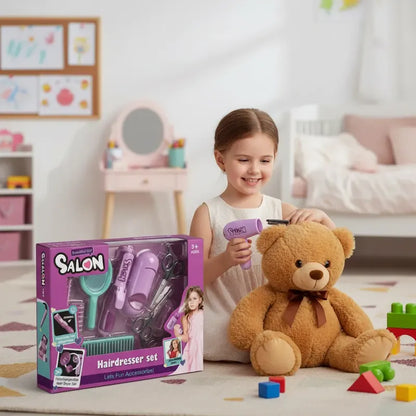 Set De Peluquería Infantil Con Accesorios Para Niñas