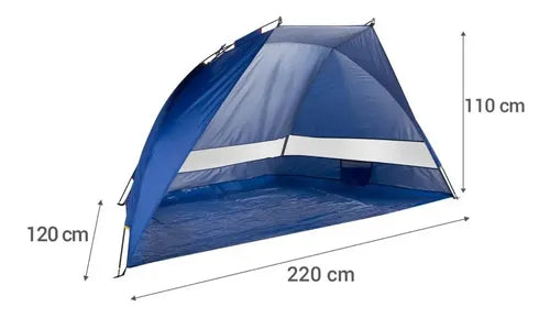Paraviento Klimber Con Filtro Uv / Playa Camping Azul