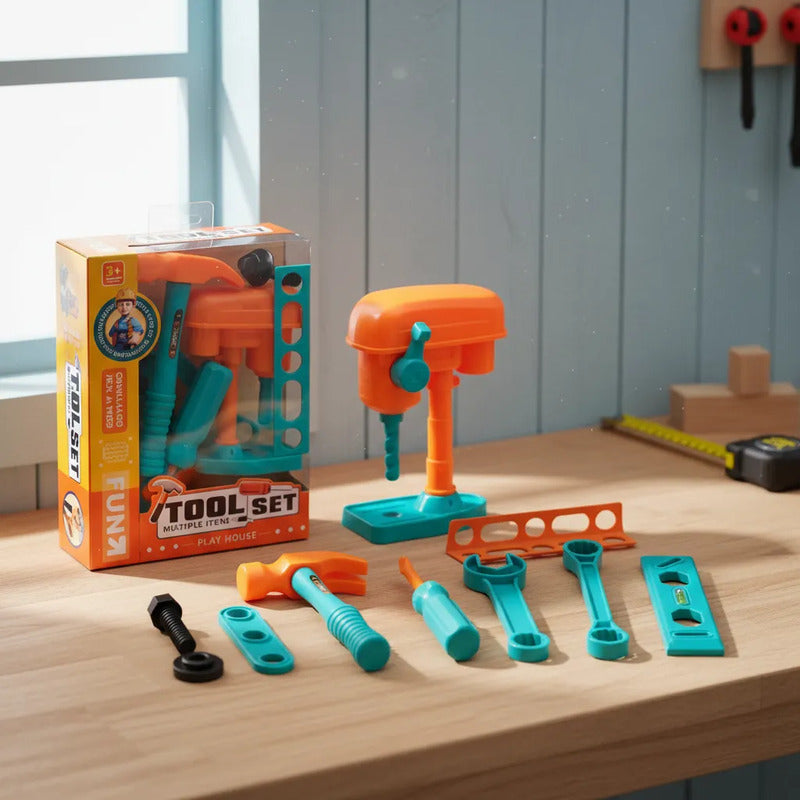 Juego De Herramientas Para Niños Con Taladro De Juguete