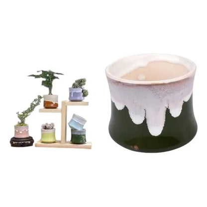 Pack 3 Maceteros Cerámica Para Suculentas 7cm Decorativos