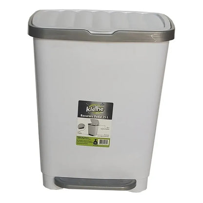 Basurero De Pedal 25 Litros Kleine Blanco