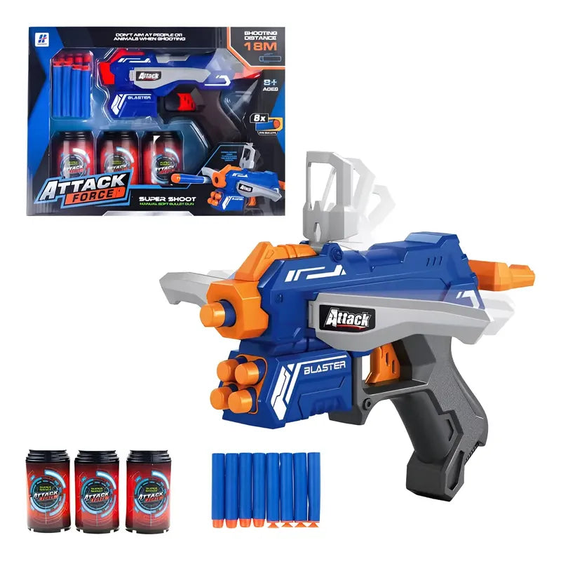 Pistola Lanza Dardos Attack Force 8x Azul