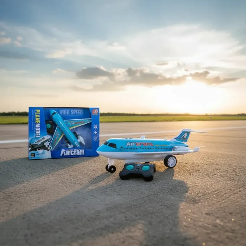 Avion De Pasajero A Control Remoto De Dos Vias Azul