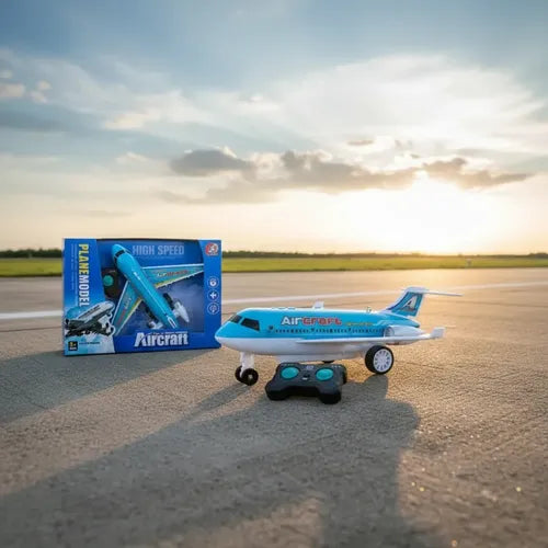 Avion De Pasajero A Control Remoto De Dos Vias Azul