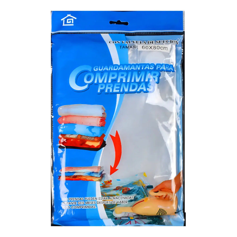 Pack 3 Bolsas 80x60 Al Vacio Comprimir Ropa Ahorra Espacio