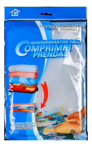 Pack 3 Bolsas 80x60 Al Vacio Comprimir Ropa Ahorra Espacio