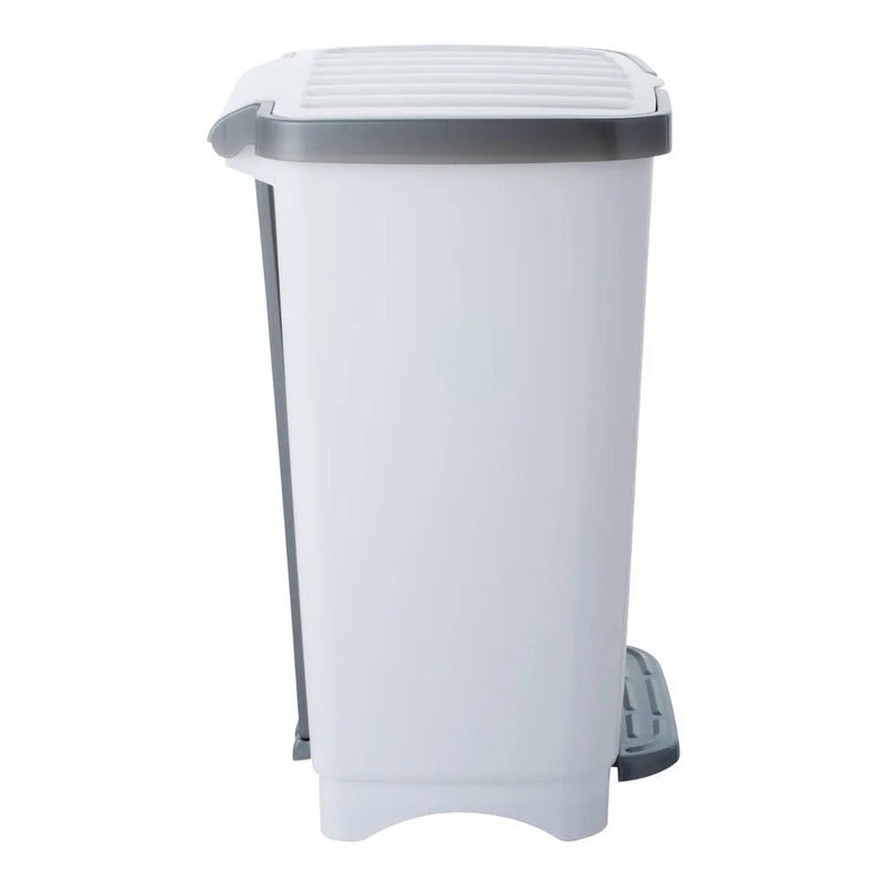 Basurero De Pedal Modelo Kleine - Reyplast 25 Litros Blanco