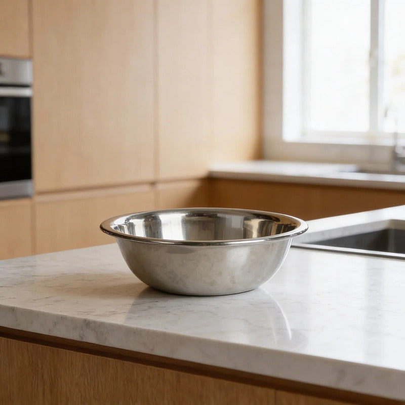 Bowl Acero Inoxidable Ensaladas Cocina Reposteria 65cm Plateado