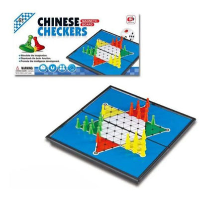 Juego Estrategia Damas Chinas Tablero Magnético Plegable