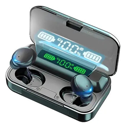 Potentes Auriculares Intraurales Inalámbricos Bluetooth F9-5 Tws Para Juegos Negro