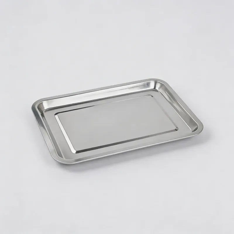 Bandeja De Acero Inoxidable 36 X 27  2cm Plateado