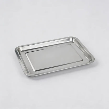 Bandeja De Acero Inoxidable 36 X 27  2cm Plateado