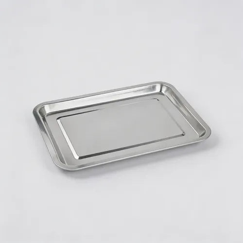 Bandeja De Acero Inoxidable 36 X 27  2cm Plateado
