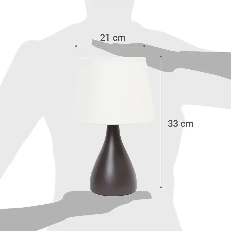 Lámpara De Mesa 33 Cm 60 W. Beige