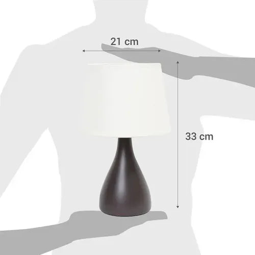 Lámpara De Mesa 33 Cm 60 W. Beige