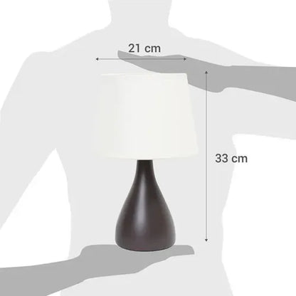 Lámpara De Mesa 33 Cm 60 W. Beige
