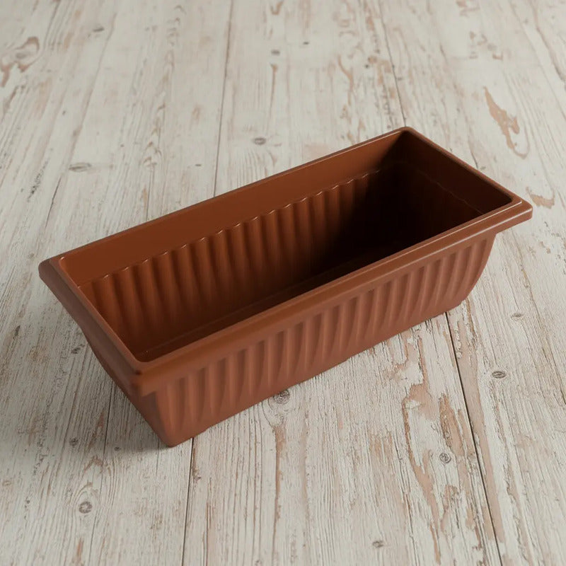 Macetero Tipo Jardinera Colonial. 45cm Terracota