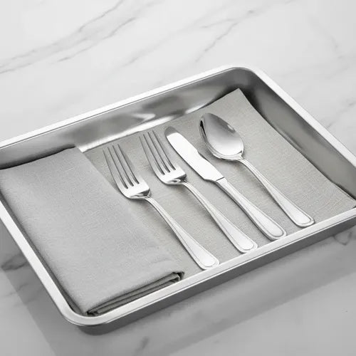 Plato De Acero Inoxidable 45 X 35 4.8cm Plateado