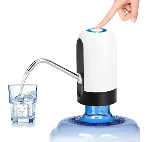 Dispenser De Agua Portatil Usb Bomba Dispensador Bidones Col Blanco