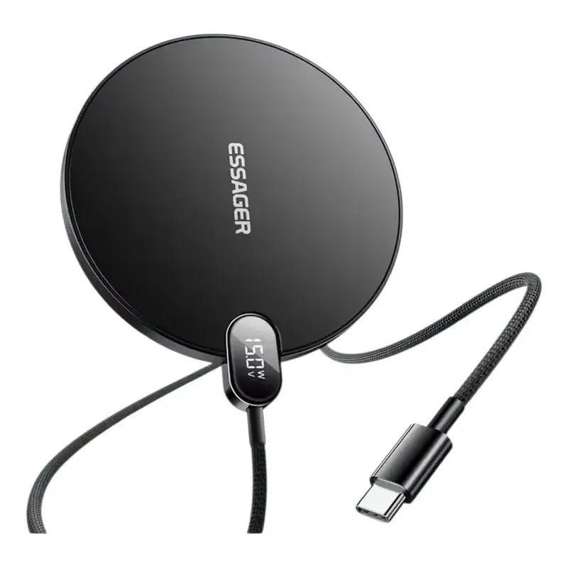 Cargador Inalámbrico 15w Carga Rápida Con Pantalla Digital
