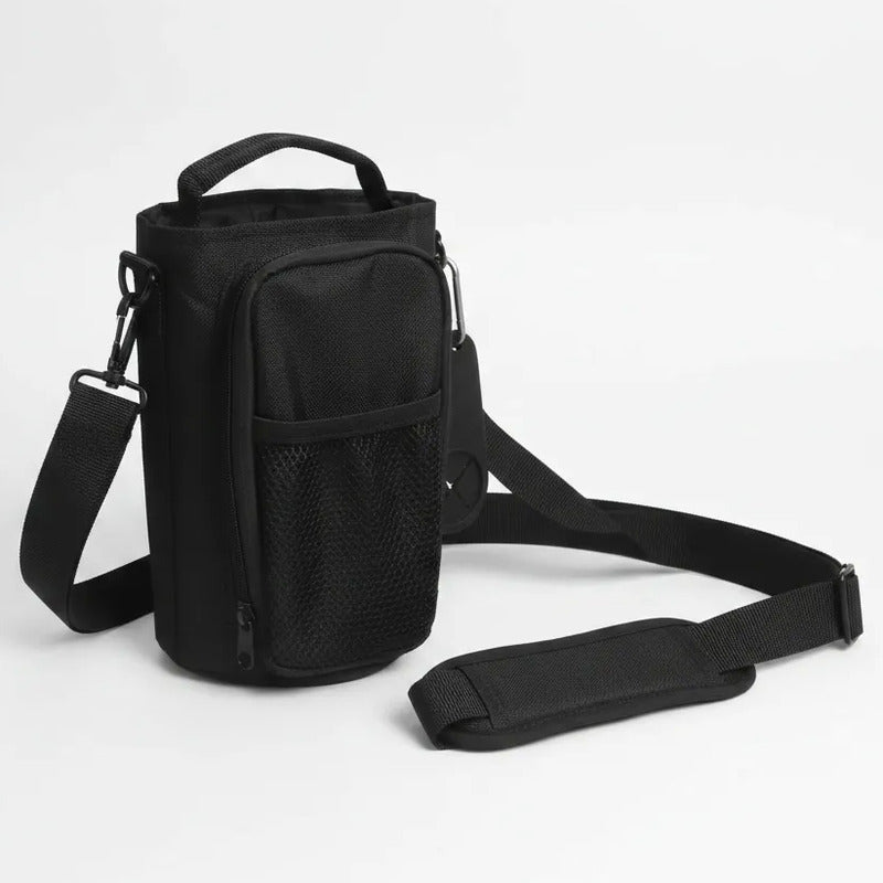 Bolso Magnético Para Gimnasio Porta Botella Y Celular Negro