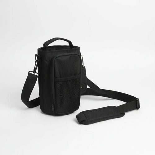 Bolso Magnético Para Gimnasio Porta Botella Y Celular Negro
