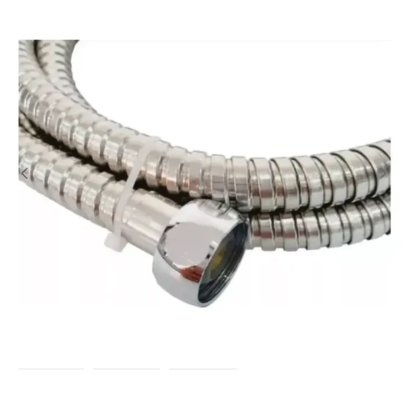 Kit De Ducha Teléfono+ Flexible De 1,5mts + Soporte Plateado