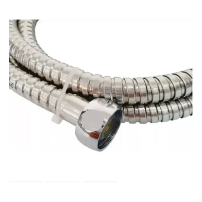 Kit De Ducha Teléfono+ Flexible De 1,5mts + Soporte Plateado