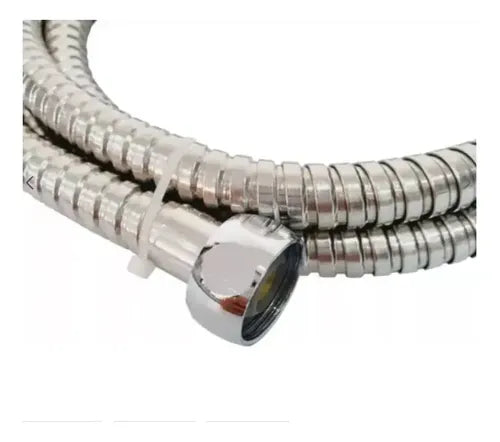 Kit De Ducha Teléfono+ Flexible De 1,5mts + Soporte Plateado
