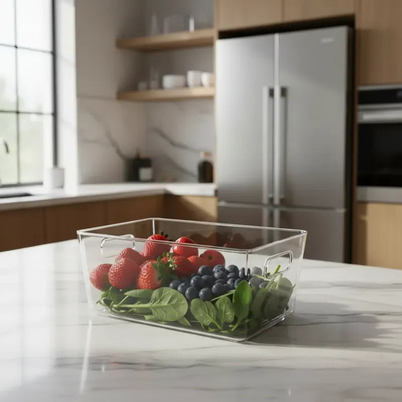Caja Organizadora Para Refrigerador 13cmx26.5cmx17cm Transparente