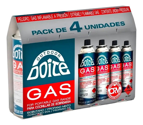 Pack De Gas Para Cocinillas 4 Unidades