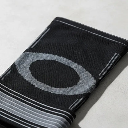Rodillera De Compresión Con Fibra Elastica Con Velcro Gris Y Negro S/xl
