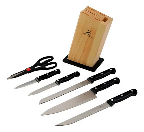 Juego Cuchillos Cocina Set Multipiezas + Color Platiado Platiado