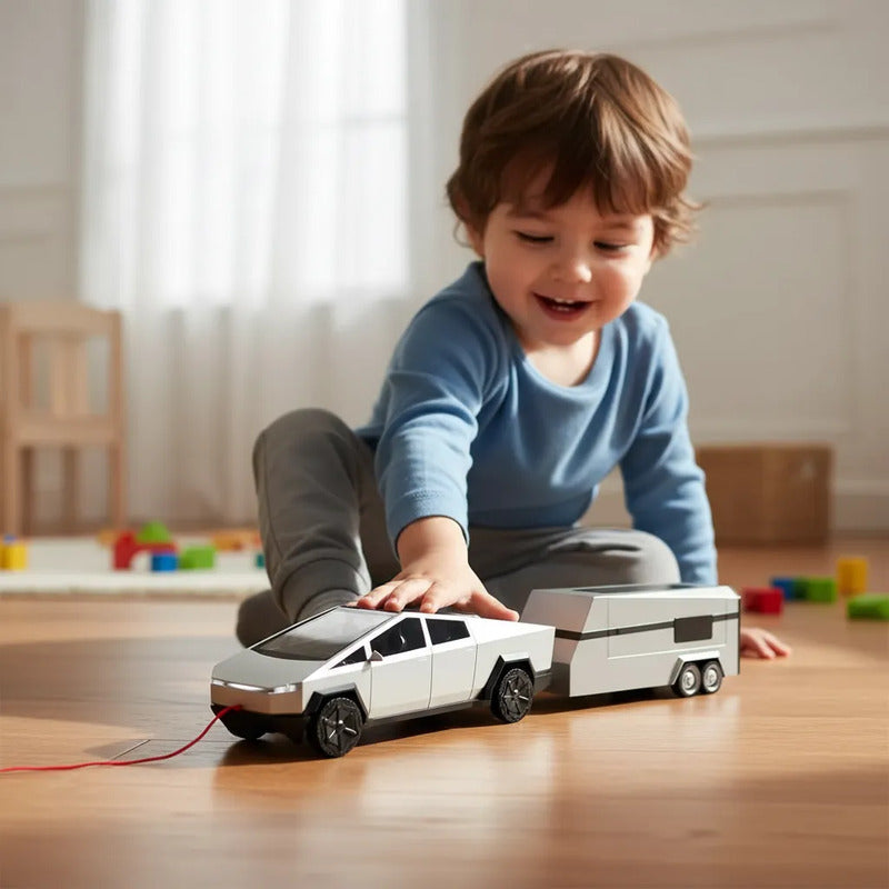 Tesla Cybertruck Remolque Juguete Para Niños
