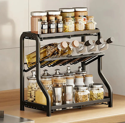 Organizador Especieros 3 Niveles Casa Miel Diseño Basculante Negro
