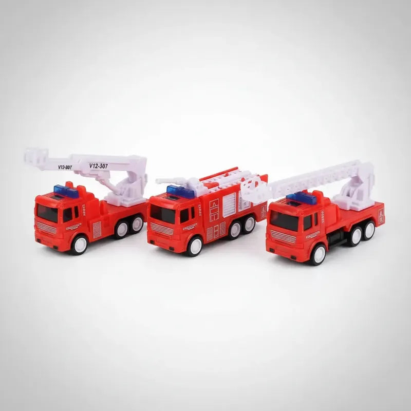 Pack 4 Mini Autos Camiones De Bomberos Juguete Para Niños Auto Varios