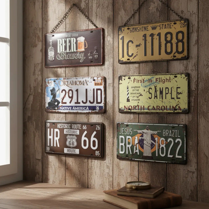 Pack De 6 Cartel De Placas 30x15cm Placas