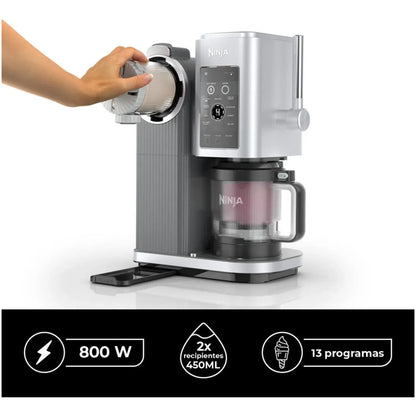 Máquina De Helado Swirl Ninja, Para Barquillos Gris 60