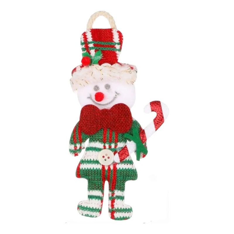 Pack De 3 Adornos Navideños De 17x7 Cm Rojo