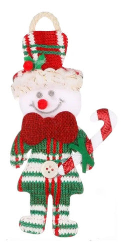 Pack De 3 Adornos Navideños De 17x7 Cm Rojo