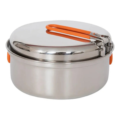 Set Accesorios Cocina Camping Inox 2 Personas Plateado