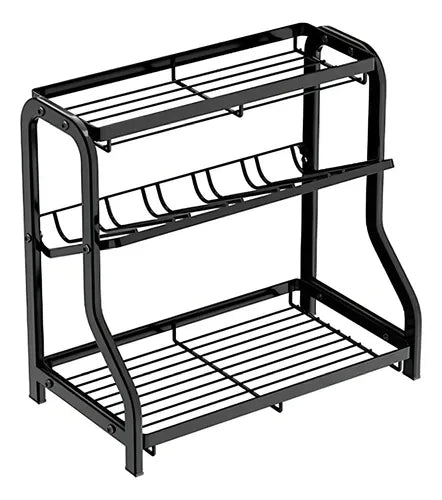 Organizador Especieros 3 Niveles Casa Miel Diseño Basculante Negro