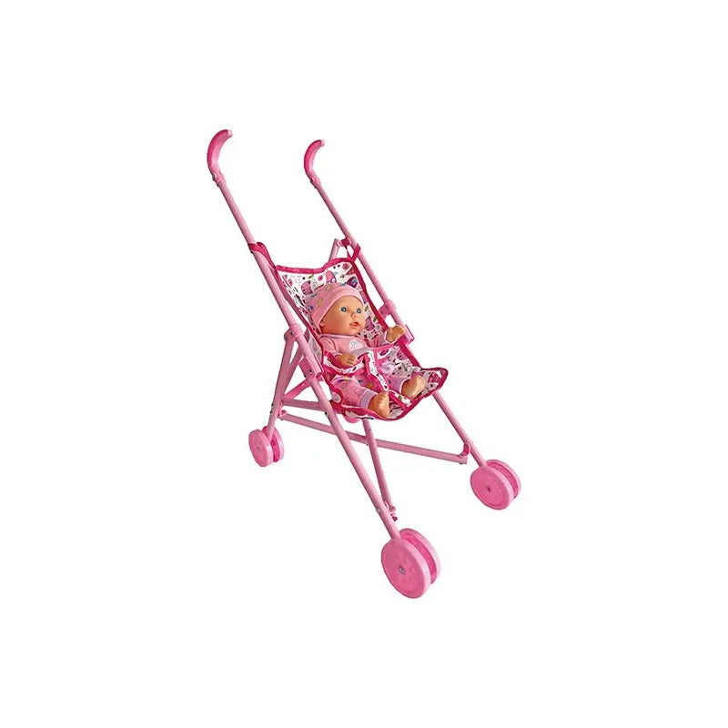 Muñeca Bostecitos Bebé Con Coche Y Accesorios 30 Cm