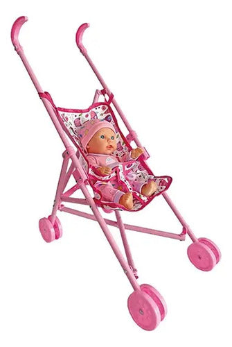 Muñeca Bostecitos Bebé Con Coche Y Accesorios 30 Cm
