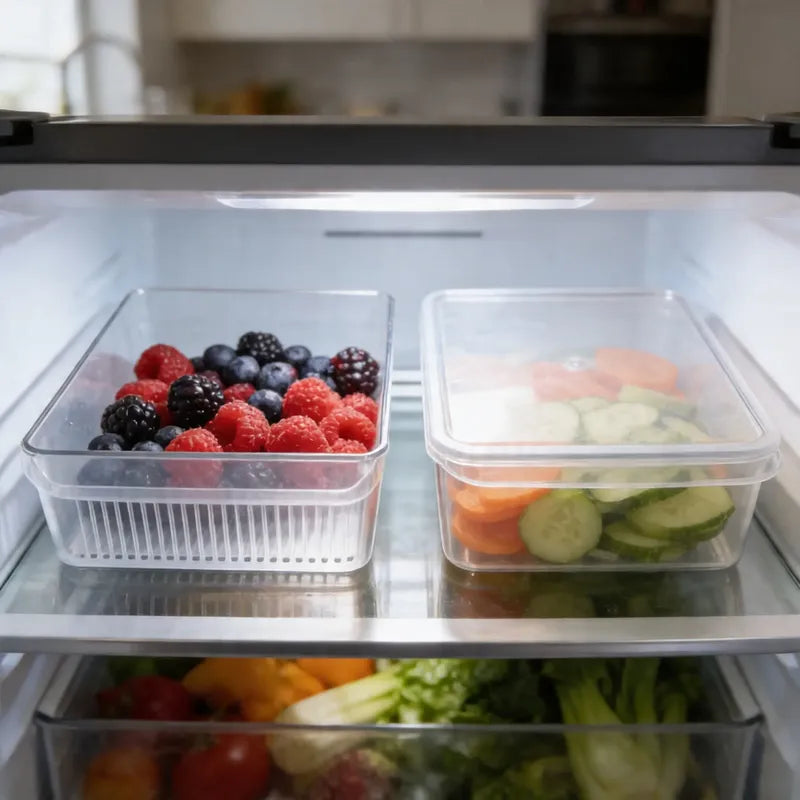 Caja Organizadora Para Refrigerador 14cmx28cmx30cm Transparente