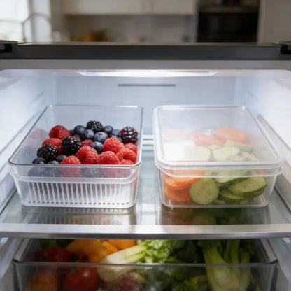 Caja Organizadora Para Refrigerador 14cmx28cmx30cm Transparente