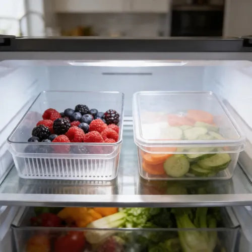 Caja Organizadora Para Refrigerador 14cmx28cmx30cm Transparente