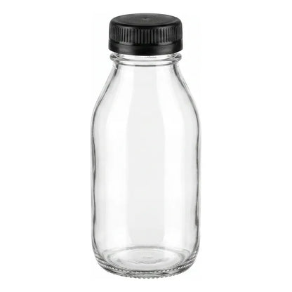Pack 6 Frascos De Vidrio Para Jugos Con Tapa Plástica 100ml Vidrio