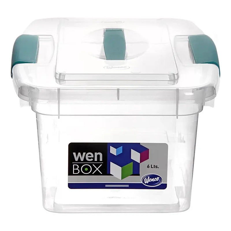 Pack 2 Caja Organizadora De 6 Litros Con Tapa Transparente
