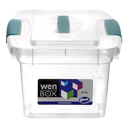 Pack 2 Caja Organizadora De 6 Litros Con Tapa Transparente